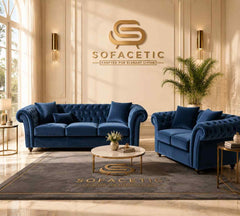 Nicole Plush velvet Luxury Sofa Set