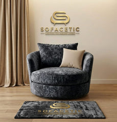 Brixa Crush Velvet Fabric Modern Sofa Set
