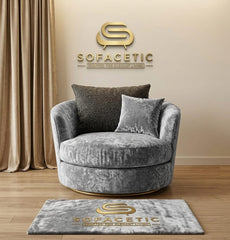 Brixa Crush Velvet Fabric Modern Sofa Set