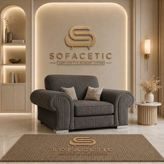 Brixa Jumbo Cord Fabric Modern Sofa Set