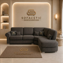 Brixa Jumbo Cord Fabric Modern Sofa Set