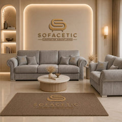 Brixa Jumbo Cord Fabric Modern Sofa Set