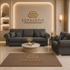 Brixa Jumbo Cord Fabric Modern Sofa Set