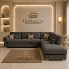 Brixa Jumbo Cord Fabric Modern Sofa Set