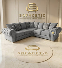 Brixa Chenile Fabric Modern Sofa Set