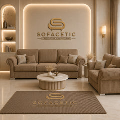 Brixa Jumbo Cord Fabric Modern Sofa Set