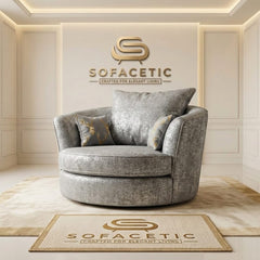 Brixa Chenile Fabric Modern Sofa Set