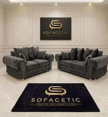 Brixa Chenile Fabric Modern Sofa Set
