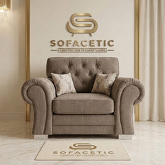 Brixa Chenile Fabric Modern Sofa Set