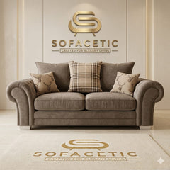 Brixa Chenile Fabric Modern Sofa Set