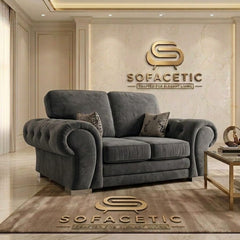 Brixa Plush Velvet Fabric Modern Sofa Set