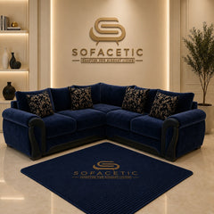 Shanon Plush Velvet Fabric Stylish Sofa Set