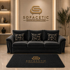 Shanon Plush Velvet Fabric Stylish Sofa Set