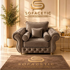 Malibu Plush Velvet Sofa Set
