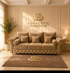 Malibu Plush Velvet Sofa Set