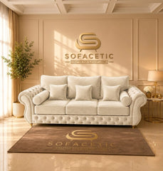 Malibu Plush Velvet Sofa Set