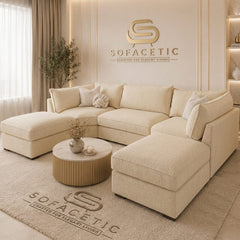 Bishop U Shape chenile Sofa