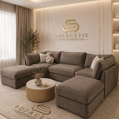 Bishop U Shape chenile Sofa