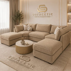 Bishop U Shape chenile Sofa