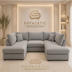 Mini U Shape jumbo cord Sofa