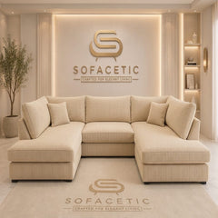 Mini U Shape jumbo cord Sofa
