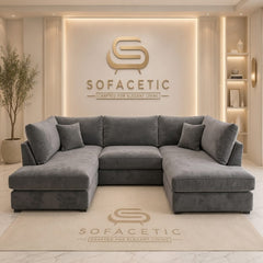 Mini U Shape plush velvet Sofa