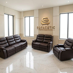 Roma Recliner Sofa Brown Set