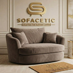 Juxen Plush Velvet Designer Sofa Set
