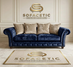 Juxen Crush Velvet Designer Sofa Set