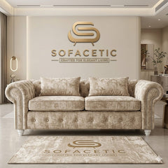Tanzo Crush velvet Luxury Fabric Sofa
