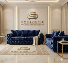 Urban Crush velvet Living Sofa Set