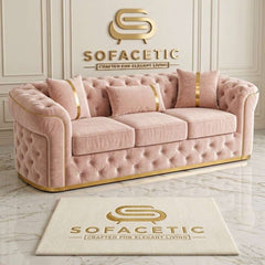 Madrid Plush Velevt Chesterfield Sofa Set