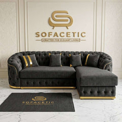 Madrid Chenile Fabric Chesterfield Sofa Set