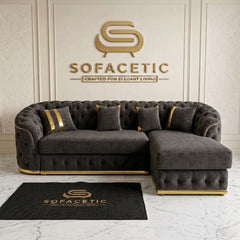 Madrid Chenile Fabric Chesterfield Sofa Set