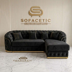 Madrid Plush Velevt Chesterfield Sofa Set