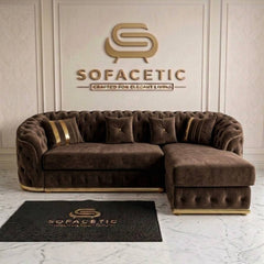 Madrid Plush Velevt Chesterfield Sofa Set