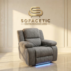 Florence Fabric Suite Recliner Sofa Grey Set