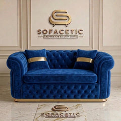 Madrid Plush Velevt Chesterfield Sofa Set
