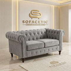 Olympia Chesterfield Plush velvet Sofa Set