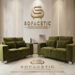 Salon Plush Velvet Sofa
