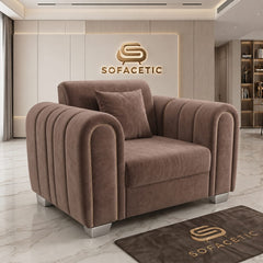 Lilly Plush Velvet Fabric Luxury Sofa Set