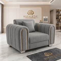Lilly Jumbo Cord Fabric Luxury Sofa Set