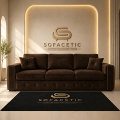 Ruby Alaska Plush velvet Sofa Set
