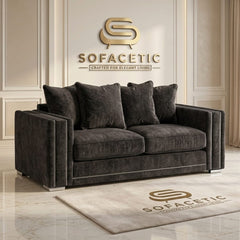 Ruby Alaska Chenile Sofa Set