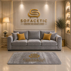 Rivo Plush Velvet Fabric Sofa Set