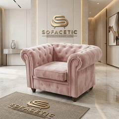Olympia Chesterfield Plush velvet Sofa Set