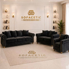 Olympia Ashwin Plush velvet Sofa Set