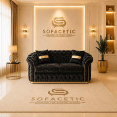 Madrid Crush Velevt Chesterfield Sofa Set