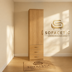 Single Door Oak Color Wardrobe