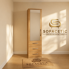 Single Door Oak Color Wardrobe